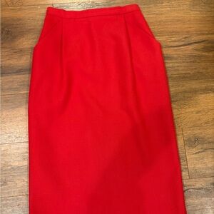 VINTAGE Carlisle Vibrant Red Pencil Skirt